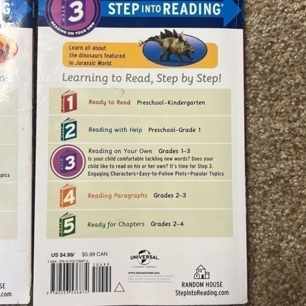 Set of 4 Dinosaur books